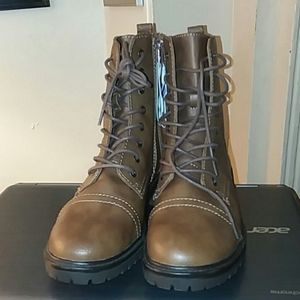 New Women's Kamryn Faux Leather Combat Boot -